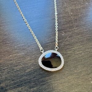 Elegant Black and Silver Pendant Necklace